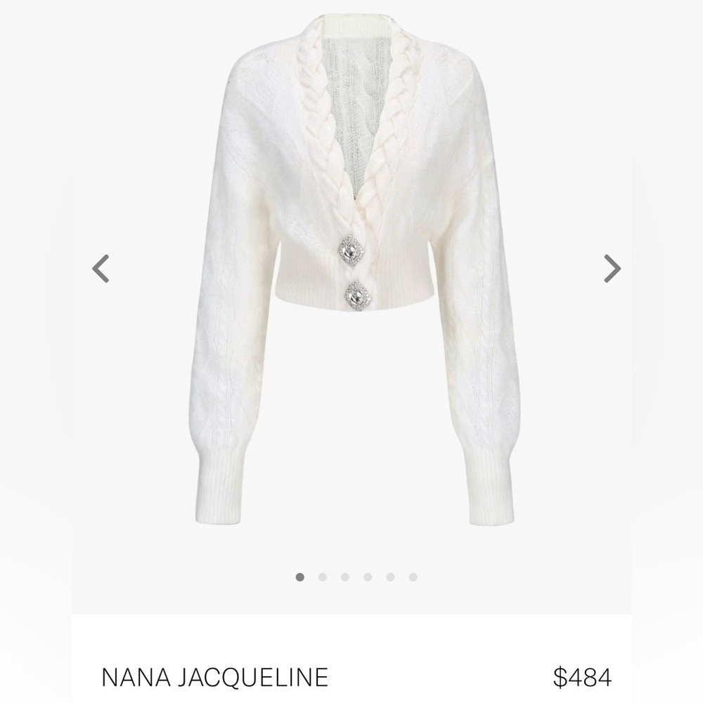 Nana Jacqueline - Carmen Diamond Fuzzy Mohair Knit Sweater